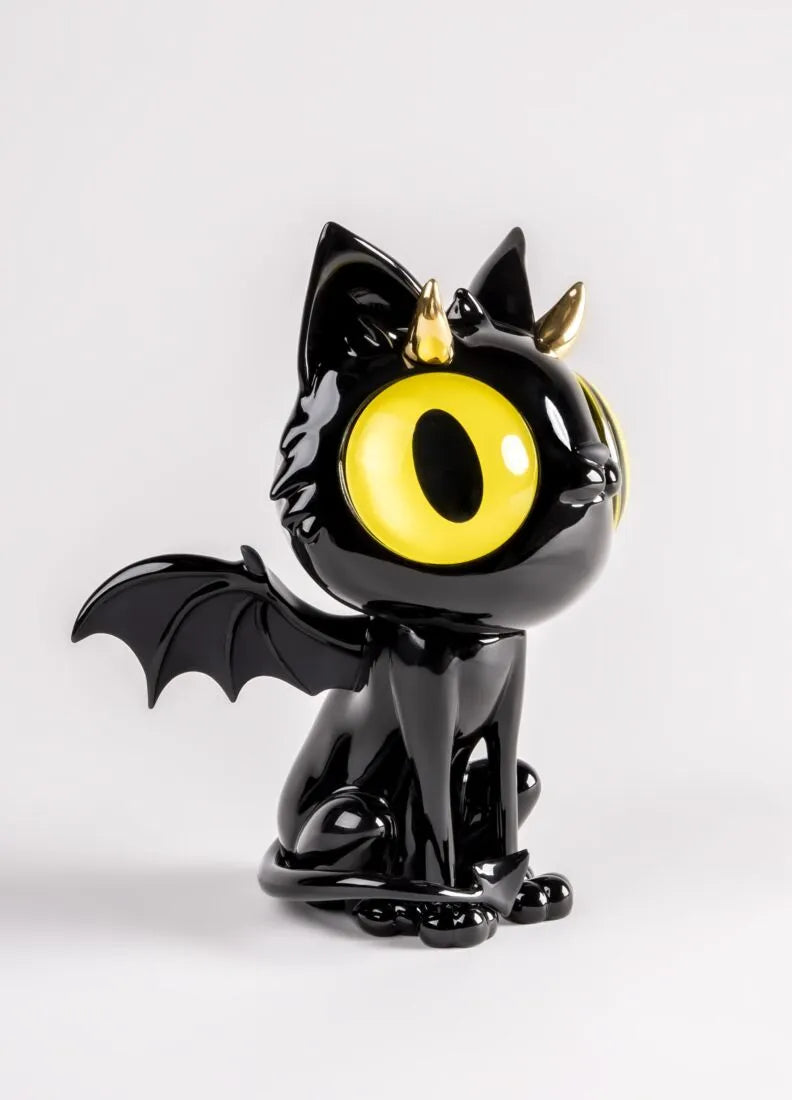 Lladró: Little devil cat Sculpture. Limited Edition