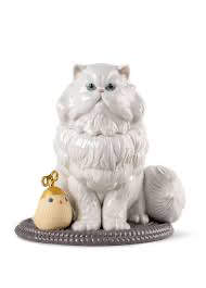 Lladró: Persian Cat Sculpture