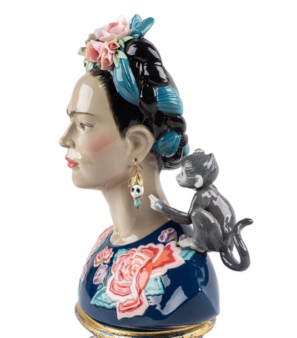 Lladró: Frida Kahlo Figurine. Blue. Limited Edition