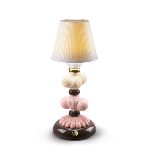 Lladró: Firefly Collection. Cactus Firefly Golden Fall Table Lamp Pink