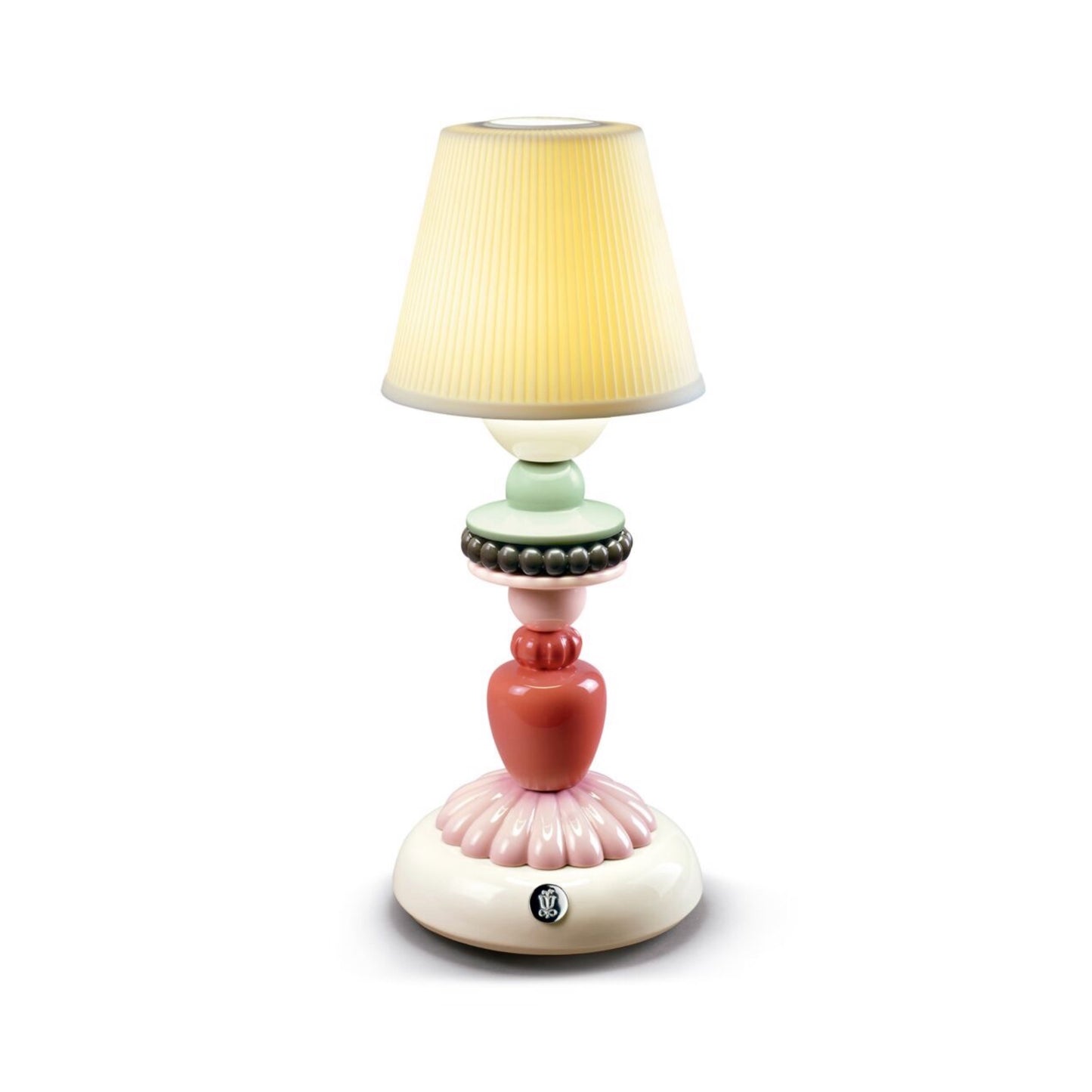 Lladró: Firefly Collection. Sunflower Firefly Table Lamp. Ivory