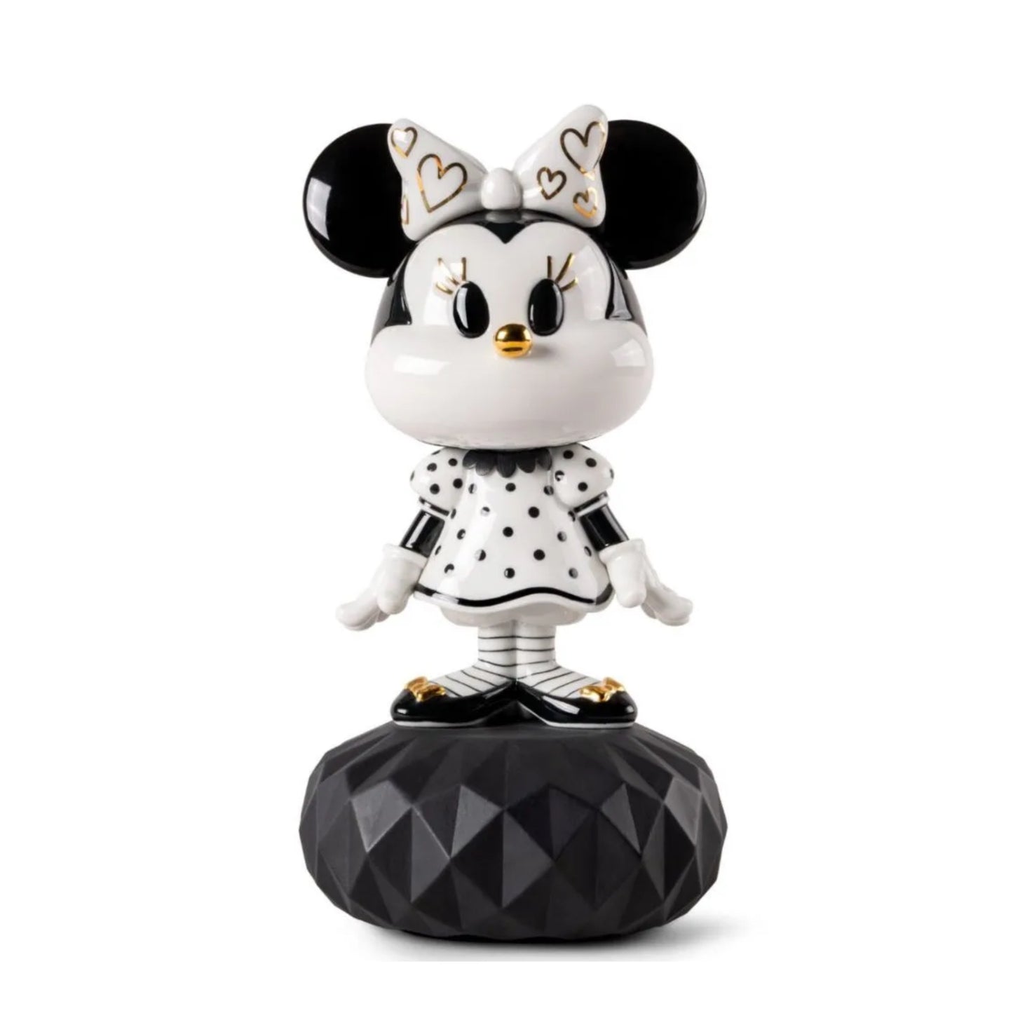 Lladró: Minnie in black and white sculpture