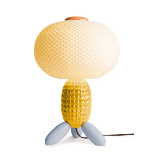 Lladró: Soft blown table lamp. Yellow