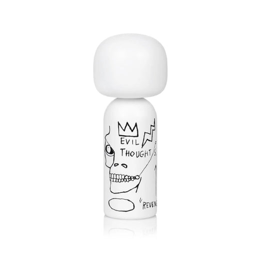 LUCIE KAAS: SKETCH, INC - KOKESHI BASQUIAT EVIL THOUGHTS WHITE