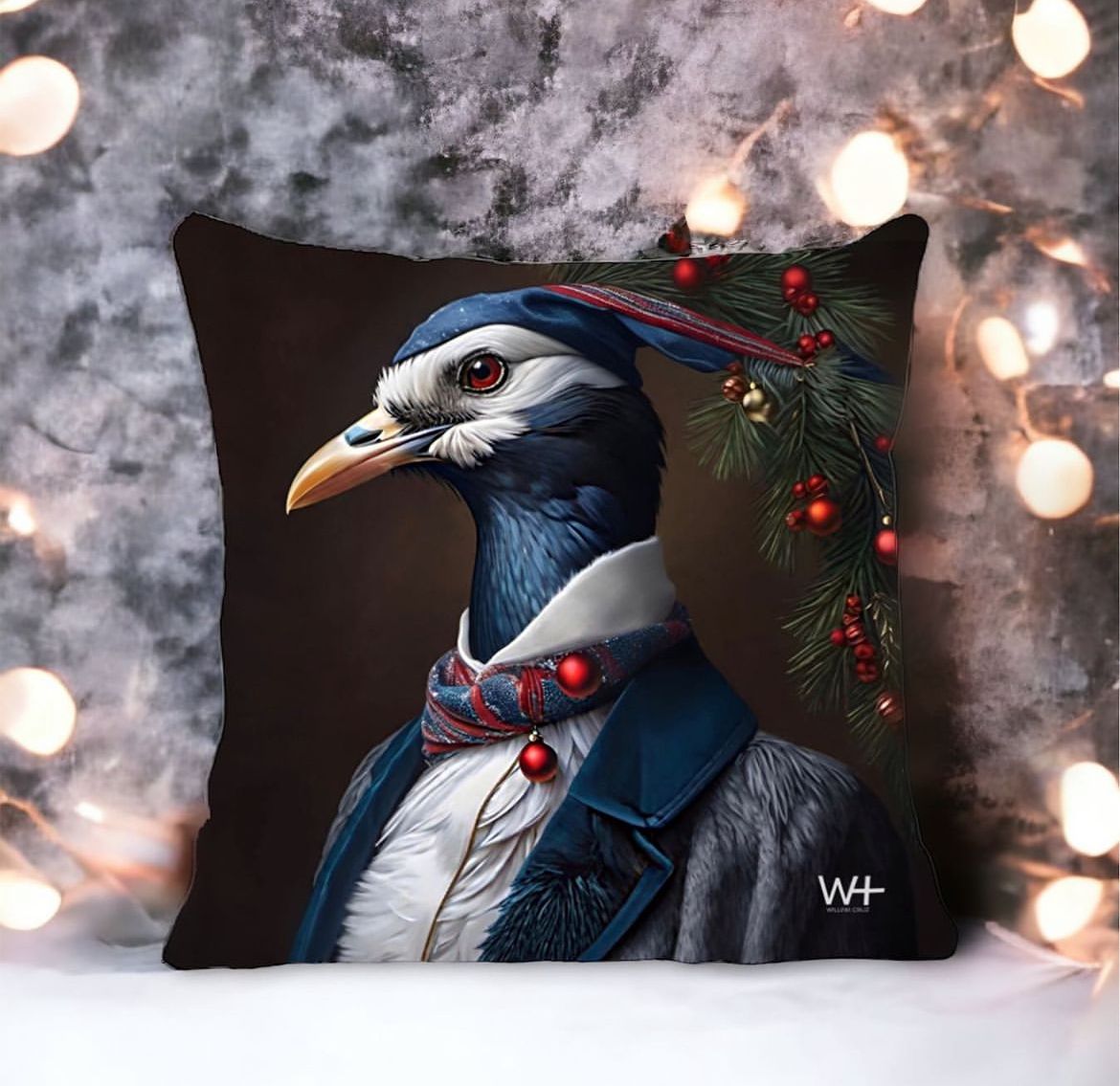 WILLIAM CRUZ: HOLIDAYS BIRD 18" X 18"