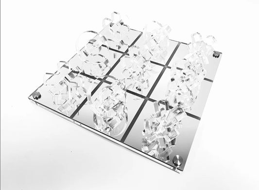 Luxe: Tic Tac Toe Game - Silver Mirror