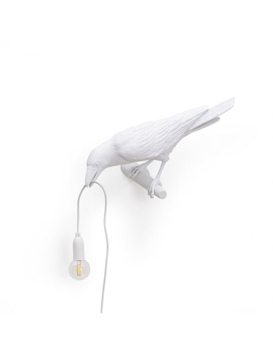 Seletti - Lighting: Bird Lamp White Looking Left- Hanging