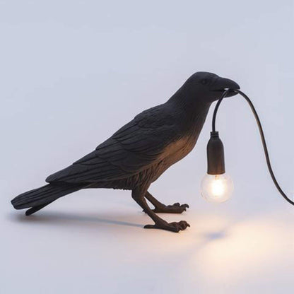 Seletti - Lighting: Bird Black Lamp Waiting