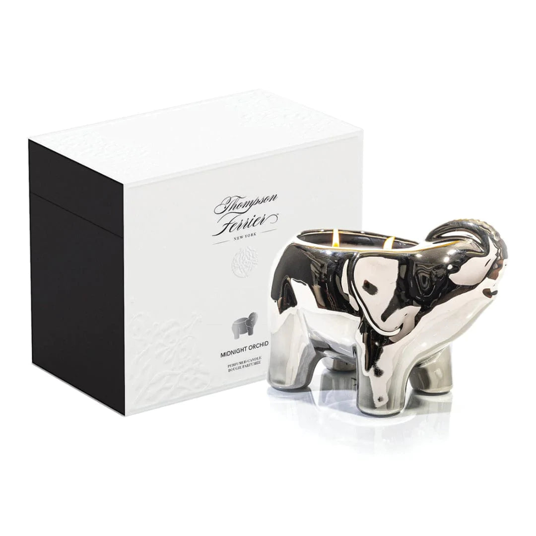 Thompson Ferrier Silver Elephant Candle