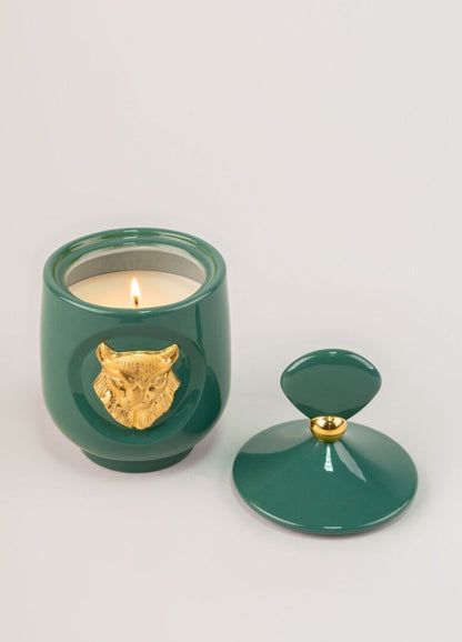 Lladró: Lynx candle Luxurious animals. Redwood fire Scent