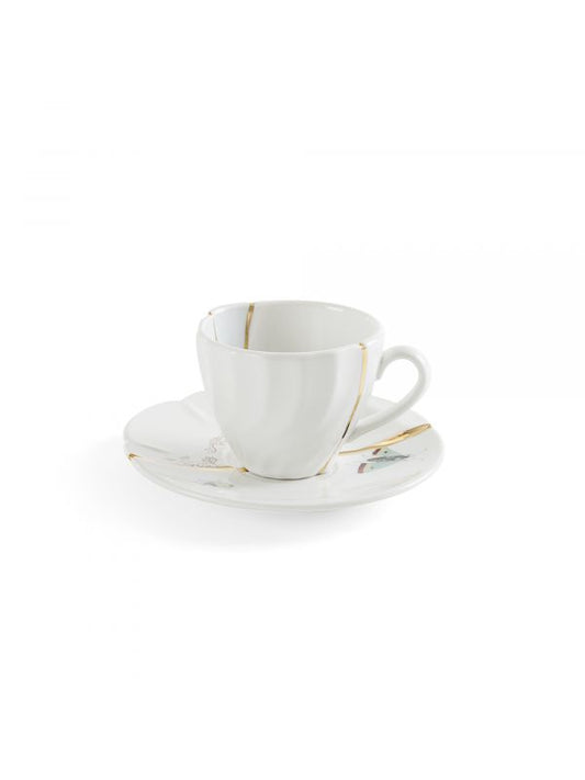 Seletti - Art de la table: Kintsugi Coffee Cup with Saucer ii