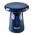 Bosa T-Table Tall Glossy Peacock Blue with Baile Graphics
